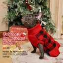 QBLEEV Medium Dog Sweaters for Girls & Puppies - Plaid & Turtleneck Designs, Warm Winter & Fall Dog Sweaters for Dogs & Females (Red)