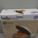 bella Flip-n-Store Waffle Maker with EverGood Ceramic Nonstick Coating, Fits-anywhere Kitchenware, Power Indicator Light, Cool Touch Handle & Cord Wrap, 7 Wide & 1" Deep Plates, 1000 Watt, Oatmilk
