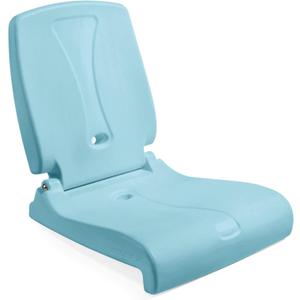 Step2 Folding Flip Seat, Lightweight Portable Outdoor Chair for Poolside, Camping, Beach, Boats, Tailgates, Durable Ground Chair with Back Support for Adults, Capri Blue