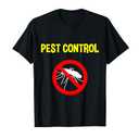 Pest Control Funny Halloween Costume Exterminator Tee T-Shirt (L, Black)