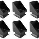 TOUCAN Iron Baluster Shoes - Slant Shoe with Screw - for Use with 1/2" Square Balusters  (Satin Black)