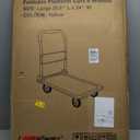 LEADALLWAY Platform Truck Large Size 880lbs Foldable Push Cart 35.8x24x34.3inches Yellow (Yellow 880lbs)