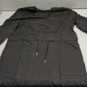 Vrtige Women's Drawstring Waist Long Sleeve Crew Neck A Line Mini Dress with Pocket, S