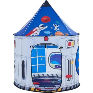 Hallo Deer Kids Play Tent, Astronaut Spaceship Space Pop Up Tent Kids, Foldable Castle Kid Tent Indoor Outdoor Fun & Imagination, Toddler Tents Indoor Gifts for Baby Boys Girls