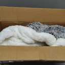 Self Heating Cat Sleeping Bag Indoor Self Warming Cat Bed Cave Heated Pad Cozy Soft Winter Washable Wrap Pet Snuggle Sack Pouch for Puppy Dog Kitten, 24 x 21 Inch(Rustic,Gray)