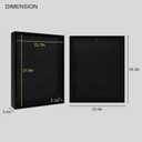Premium Solid Wood Display Case, 22" x 28", Plexiglass Front, Linen Background, Black Finish