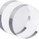 CiaoHER 1in Thickness 4in Diameter Acrylic Disc Display Block Clear Polished Round Pedestal Stand Riser 4" x 4" x 1", 2 Pack