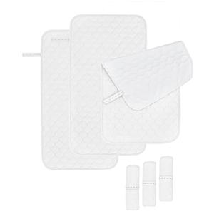 Baby Changing Table Diaper Changing Pad Liner Non-Slip, Waterproof Terry Mat, Quilted Absorbent Bassinet Liners Washable, 3 Pack