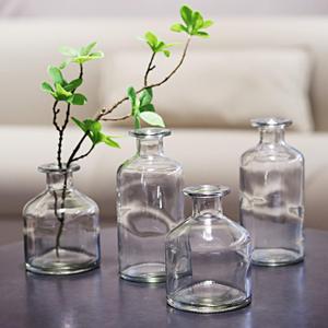 WDHODEC Glass Bud Vases Set of 8, Small Clear Vases for Flowers, Mini Glass Vase Assorted for Rustic Wedding, Floral Arrangements, Home Table Decorations