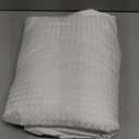 King Bed Skirt, Wrap Around Bed Skirt with Pleated Corner, 18 Inch Drop Pleated Waffle Weave Bedskirts, Anti-Slip, Microfiber, White, 18'' King