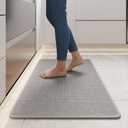 Water Absorbent Runner Rugs for Kitchen, Kitchen Mat in Front of Sink, Oil Absorbent Kitchen Mats for Floor,Non-Slip Kitchen Rugs,Durable Kitchen Mats17x30 Gray Kitchen Rugs, (Grey)