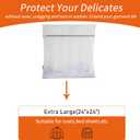 Polecasa Heavy Duty Diamond Mesh Laundry Bags for Delicates – 2 Pack with Sturdy Zipper for Coats, Bed Sheet Lingerie, Baby Clothes – Washing Machine & Dry Safter 24 x 24 Inches(2 XX-Large)