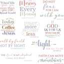 Kosiz 10 Pcs Bible Verse Wall Stickers Religious Scripture Inspirational Quote Wall Decals Motivational Christian Art Decor Peel and Stick for Bedroom Living Room Office Bathroom (Stylish Style)