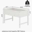 Weatherproof Raised Garden Bed, HDPE Outdoor Elevated Planter Box with Legs, Garden Box, Flower Beds for Patio, Deck, Balcony (White)