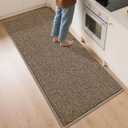 BEQHAUSE Kitchen Runner Rugs 32"x72", Non-Slip Kitchen Mats for Floor, Super Absorbent and Stain Resistant Kitchen Rug, Machine Washable Rugs for Kitchen, Hallway, Laundry & Sink, Taupe