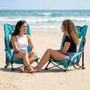 Beach Chairs for Adults Teal 1 Pack | High Back, Low Profile, 22.5" Wide, Headrest, Breathable Mesh, Portable, Outdoor, Beach, Concert