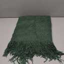 BOURINA Green Throw Blanket 60x80 Inches Throw Textured Solid Soft Sofa Throw Couch Knitted Decorative Blanket