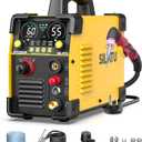 SILATU 55Amps Plasma Cutter, Large LED Display, Non-Touch Pilot Arc, Air Sensor Technology, 110/220V Dual Voltage IGBT Inverter Plasma Cutter Machine, 1/2'' Clean Cutting Thickness for Beginners DIY