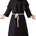 Spooktacular Creations Adult Medieval Hooded Monk Cloak Renaissance Priest Robe Halloween Costume (XXL)
