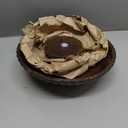 EDHAS Mango Wood Decorative Wooden Bowl Hand Carved Home Decor for Dining Table Center, Living Room, Kitchen Dcor (12" x 12' x 4.75")