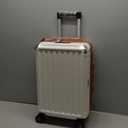 LUGGEX Carry On Luggage 22x14x9 Airline Approved, PC Expandable Hard Shell Suitcases with Spinner Wheels, 20 Inch, White Brown