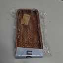 Rattan Bathroom Vanity Trays Toilet Tank Baskets Long Narrow Hand Towel Storage Basket for Storage, Decorative (Honey Brown 10.2 x 4.9 x 1.6 inch)