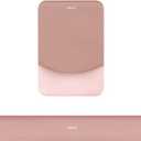 MOSISO Wrist Rest Support for Mouse Pad&Keyboard Set, Rectangular Ergonomic Mousepad Non-Slip Base Home/Office Pain Relief&Easy Typing Pad with Neoprene Cloth&Raised Silicone Lining, Salmon Pink