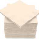 Cocktail Napkins Disposable, Ivory Beverage Napkins Soft and Absorbent Paper Napkins for Dinner, Party, Wedding, Or Every Day Use, 5” x 5” 2 Ply Party Napkins, Pack of 100 - By Amcrate