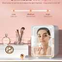 CUTIEWORLD Skincare Fridge With Dimmable LED Light Mirror, 4L Makeup Mini Fridge for Bedroom, Car, Office & Dorm, Cooler & Warmer, Portable Small Refrigerator for Cosmetics, Skin Care and Food, White