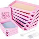 ARTDOT 10-Piece Interlocking Diamond Art Trays Kits for Adults, Stackable Diamond Painting Accessories and Tools (Pink)