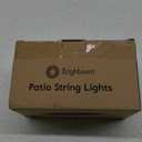 Outdoor String Lights 25 Feet G40 LED Patio Lights, Plug-in, 13 Plastic Edison Bulbs(1 Spare), Waterproof Connectable Hanging Light for Backyard Porch Balcony Party Decor, E12 Base, Black