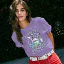 Midnight Margaritas Shirt Women Practical Magic Shirt Witches Short Sleeve Shirt Novelty Graphic Witchy Party Tees, Small 