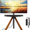 Design Corner TV Stand with Power Outlet for Most 32-75 Inch