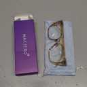 Oversized Blue Light Blocking Glasses for Women, Computer Monitor Gaming Glasses Reduce Eye Strain (Transparent Brown)