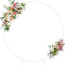 Wokceer Wedding Arch Round Backdrop Stand 7.2FT Circle Balloon Arch Frame Circle Backdrop Stand Gold Round Arch for Wedding Birthday Party Bridal Shower Anniversary Event Ceremony Decoration