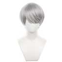 Anime Yu Narukami Wig Gray Bowl-shaped Short Straight Party Hair Halloween Cosplay Props Accessory