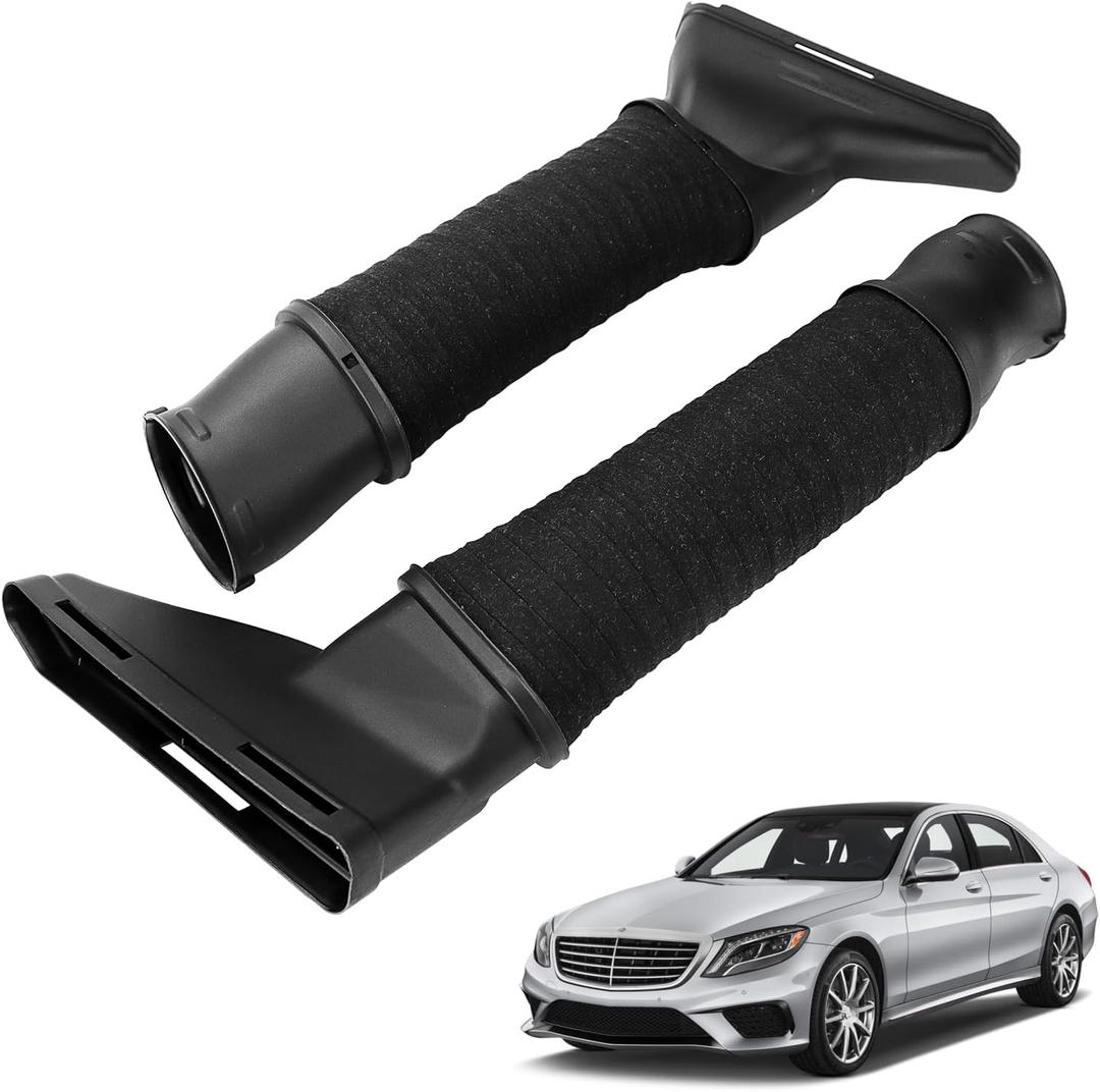 2PCS Air Intake Hose Kit Left & Right Compatible with Mercedes-Benz 2014-2017 S550 4.6L V8 For Mercedes-Benz 2014-2017 S63 AMG W222 5.5L V8 2780904982 2780905082