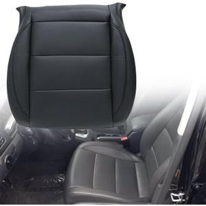 GXARTS Driver Side Bottom Perforated Leather Seat Cover Black Compatible with Volkswagen Jetta 2006 2007 2008 2009 2010