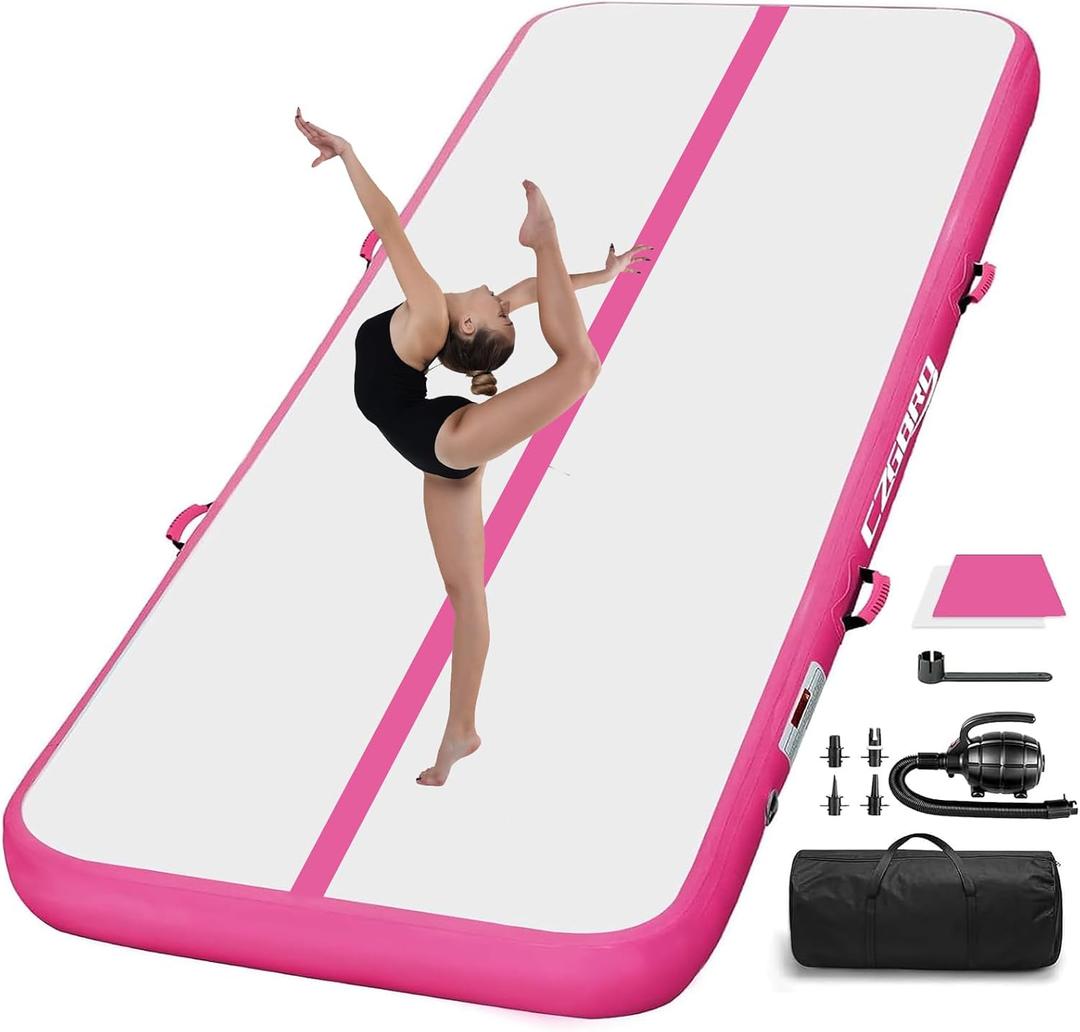 Air Mat Tumble Track, Gymnastics Mats Tumbling Track with Electric Air Pump for Home Use Cheerleading Training Kids Gym Yoga
