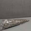 TenWaterloo Champagne Gold Artificial Christmas Cone Trees, Set of 2, 12 Inches and 18 Inches High