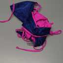 EHSUYAB Pool Party Glitter Bikini, Neon Strap, Padded 2Pc Swimsuit Boudoir Shoot, M