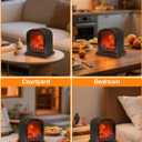 Fireplace Lanterns Decorative,Small Flame Effect Lamp,LED Fake Fire Place,USB Powered Electric Fireplaces Light,Indoor Outdoor Home Decor Christmas Ornament