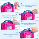 Balloon Pump Electric with Dual Nozzles & Tying Tool - Portable Inflator for Party Balloons, Gender Reveal, Baby Shower, Holidays