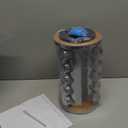 Revolving Spice Rack Set with 20 Spice Jars, Kitchen Spice Tower Organizer for Countertop or Cabinet -- Carousel Storage Includes 386 Spice Labels -- Desktop Rotating Seasoning Organizer (Wood)