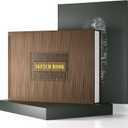 CAGIE Hardcover Sketch Book for Drawing, Art Paper Sketchbook 185 GSM, 11.7" x 8.9" Large Sketchbook with Thick Paper, 60 Sheets, Brown