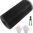 Hardware Cloth 24 in x 100 ft 1 in, Chicken Wire Fence with Pliers and Glove (16 Gauge), for Chicken Coop, Screen mesh, Rabbit Fence and Poultry Enclosures (Black)