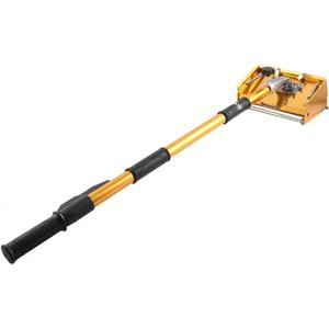 10 inch Drywall Flat Finishing Box with Extension Handle Adjustable Height 40''-64'', Aluminum Drywall Flat Finishing Box Tool Finishing Mud Box for Plasterboard Wallboard Sheetrock