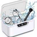 Klivvio Ultrasonic Jewelry Cleaner Machine: Ring Cleaner Ultrasonic, 48Khz Sonic Cleaner for Necklaces, Eyeglasses, Watch Strap, Dentures - Digital Timer, 4 Time Modes, 304 Stainless Steel, 13.5oz