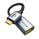 VCELINK Mini HDMI to HDMI Adapter Cable, 8K@60Hz/4K@120Hz, HDR Gold-Plated 7 inch High-Speed Mini HDMI Male to HDMI Female 48Gbps Cord for Camera, Raspberry Pi, Tablet, Monitor, Projector