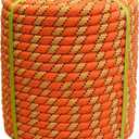 1/2 in x 300 ft Double Braid Polyester Arborist Rigging Rope, 48 Strands Heavy Duty Bull Rope for Tree Work, Climbing, Pulling, Logging, Swing, Orange